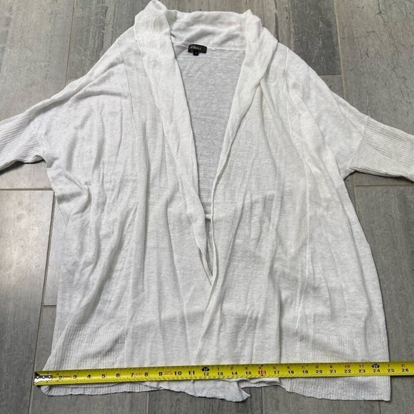 Pure Amici 100% Linen Open Cardigan Sweater Duster White Size 1 (S/M) - Picture 4 of 7
